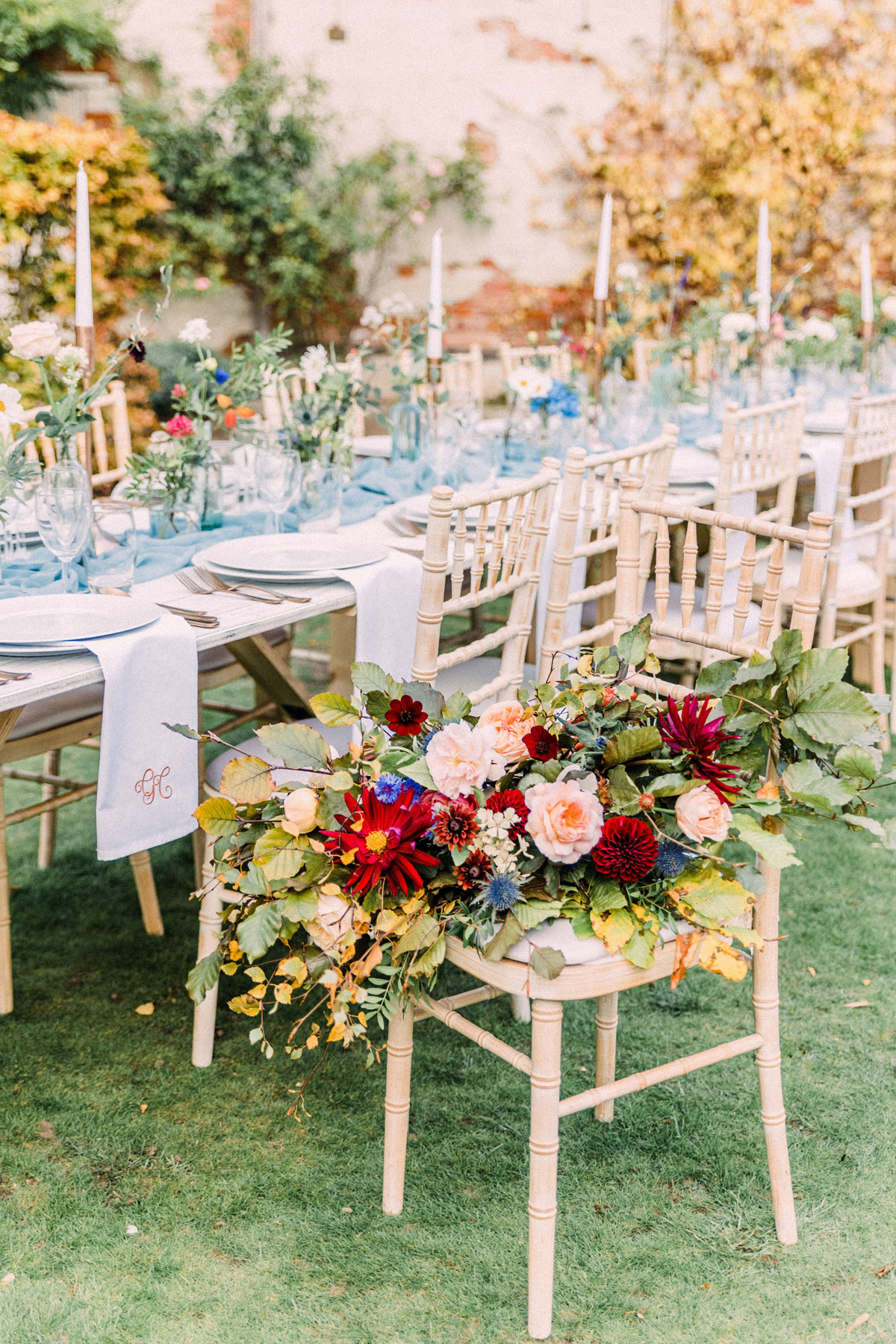 Walled garden Autumn wedding romance 78