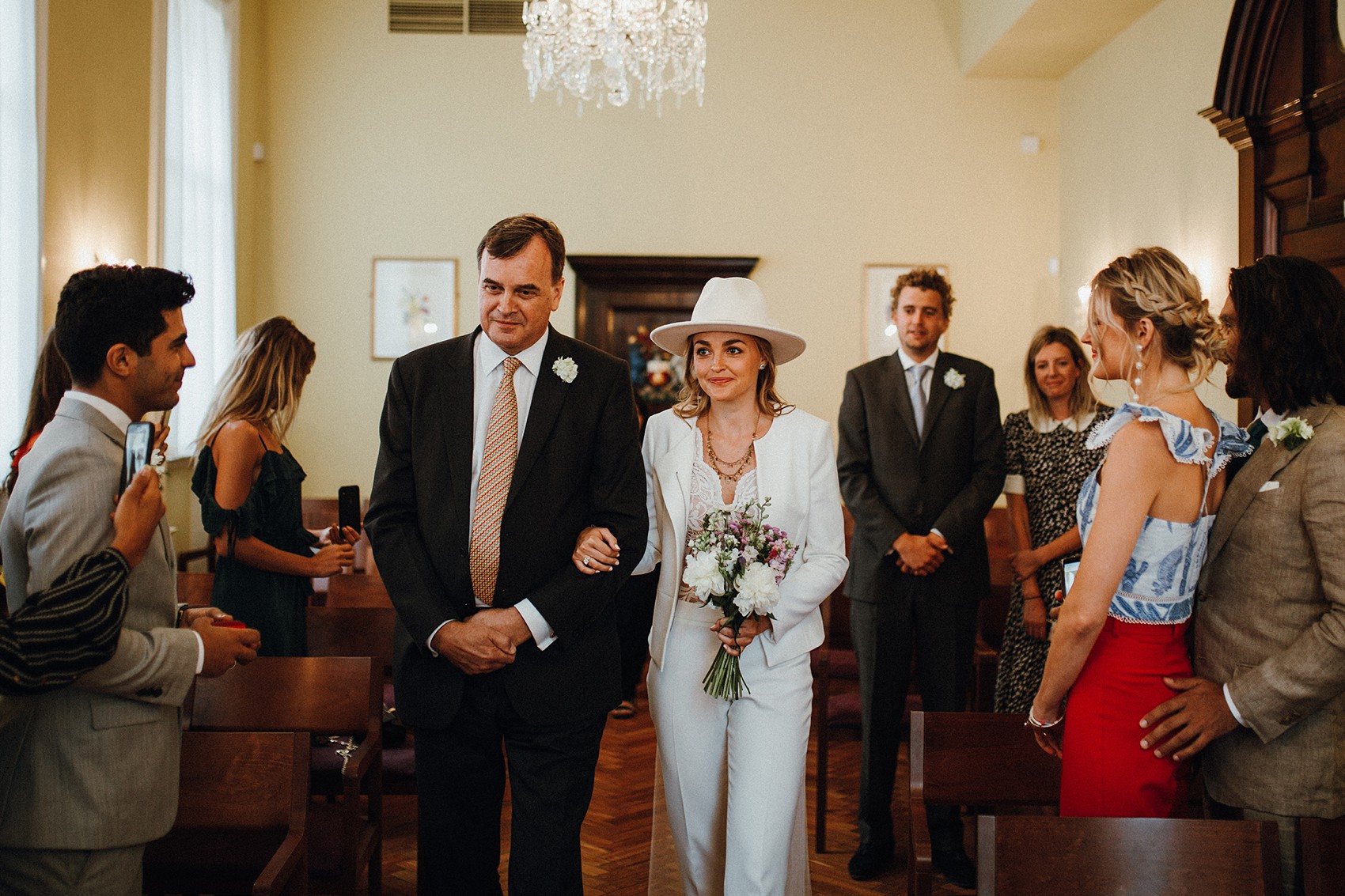 10 Bride in trousers fedora