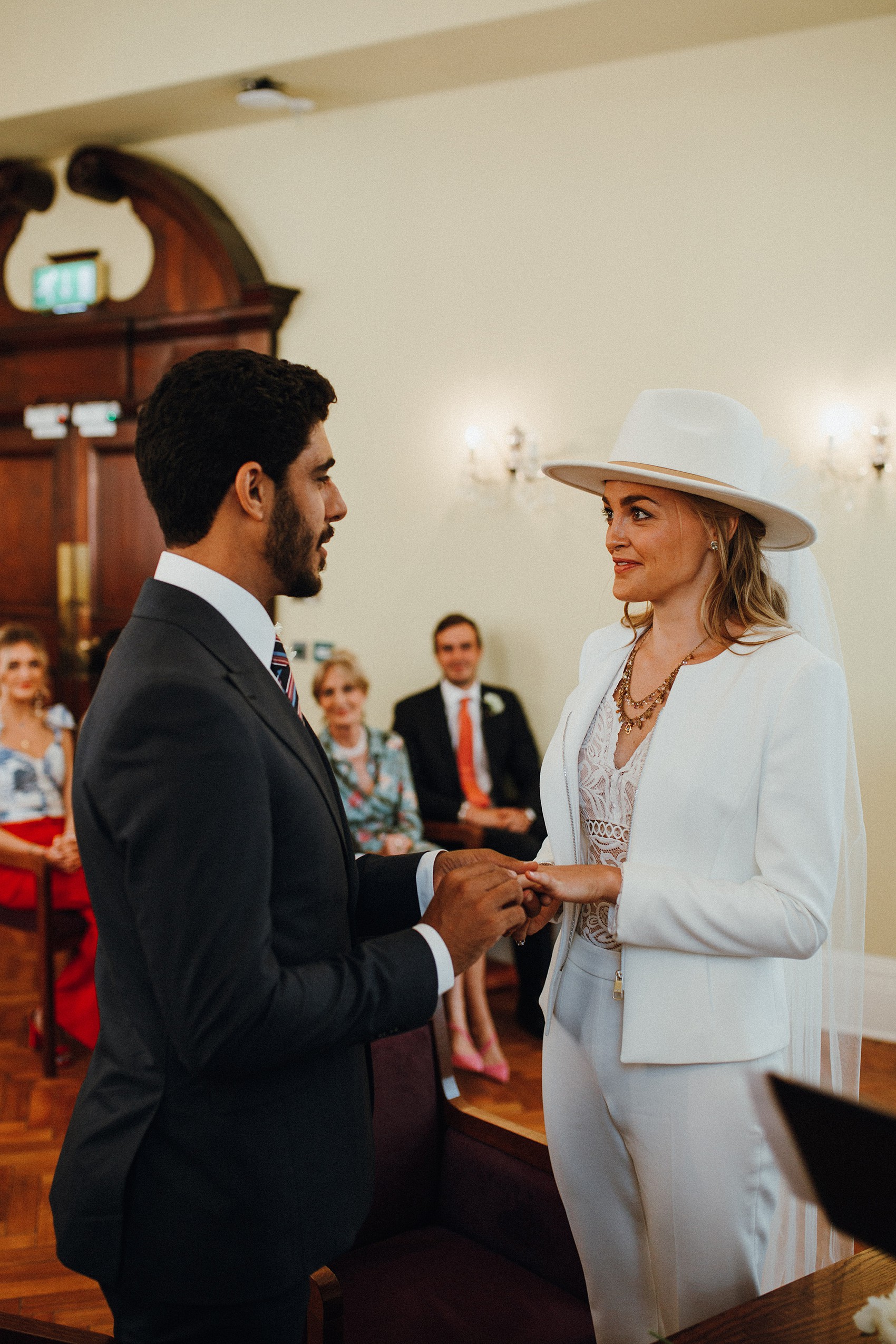 12 Bride in trousers fedora