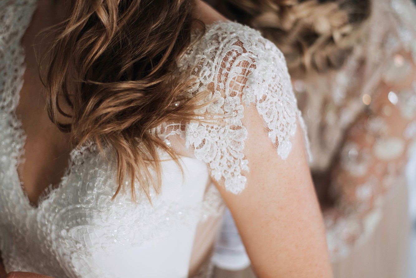 12 Stephanie Allin dress Boho Botanical Barn Wedding Norfolk - A Stephanie Allin Dress + Bridesmaids in Needle & Thread for a Botanical, Boho Barn Wedding in Norfolk 12 Stephanie Allin dress Boho Botanical Barn Wedding Norfolk