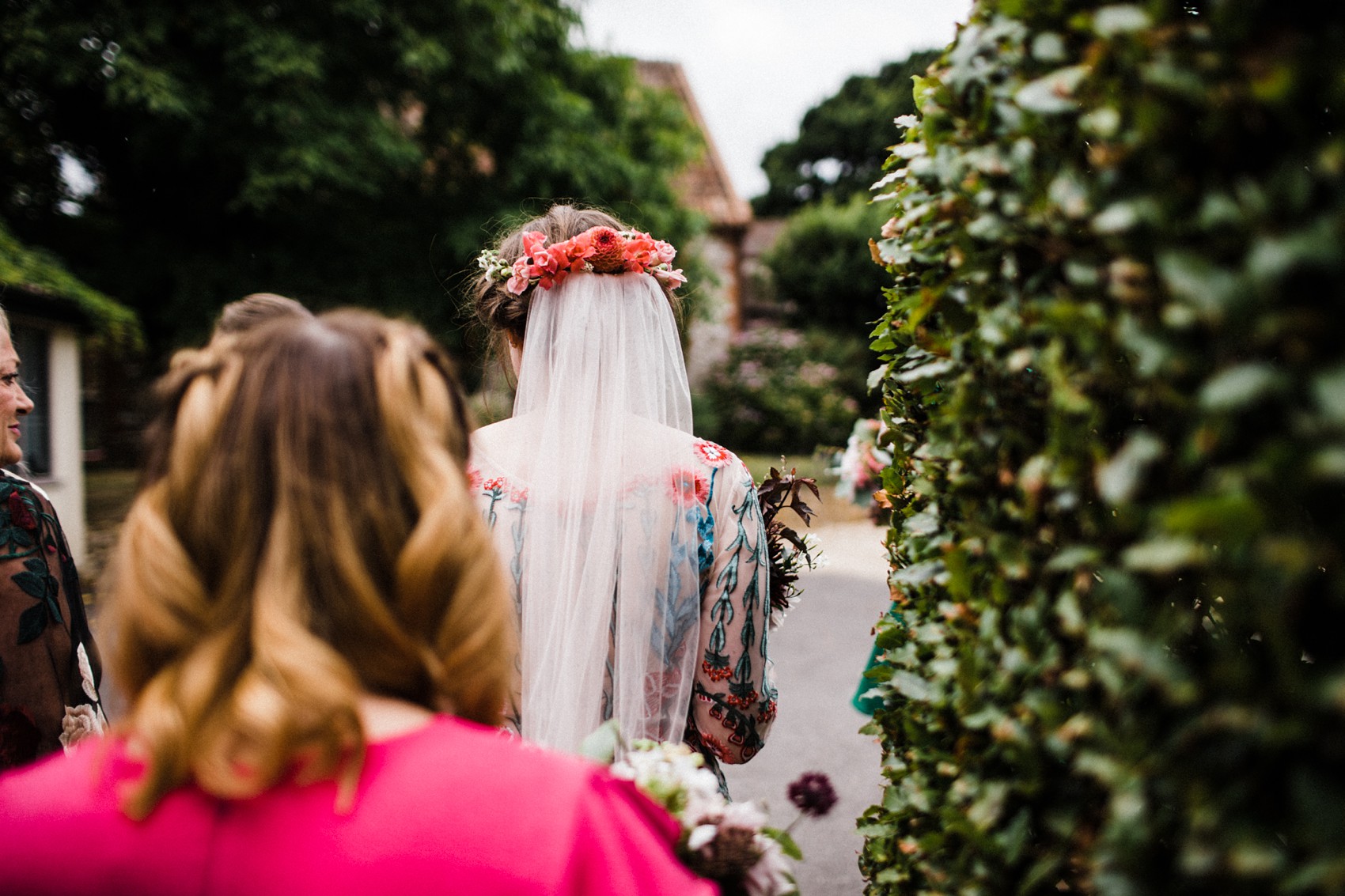 17 Floral Temperley dress garden wedding at home