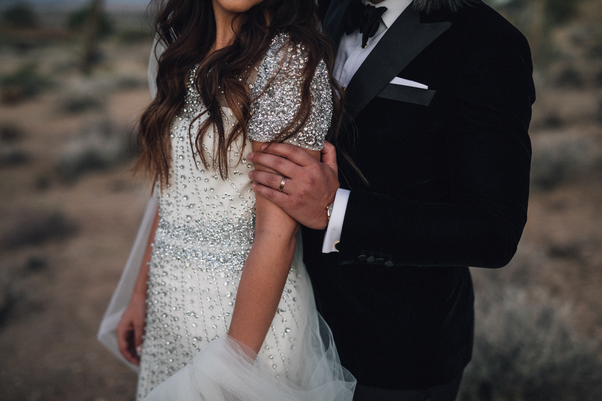 A Palm Springs wedding at the Frank Sinatra Estate with a bride in a beaded Jenny Packham gown 9 189 Jenny Packham dress Frank Sinatra Estate wedding Palm Springs