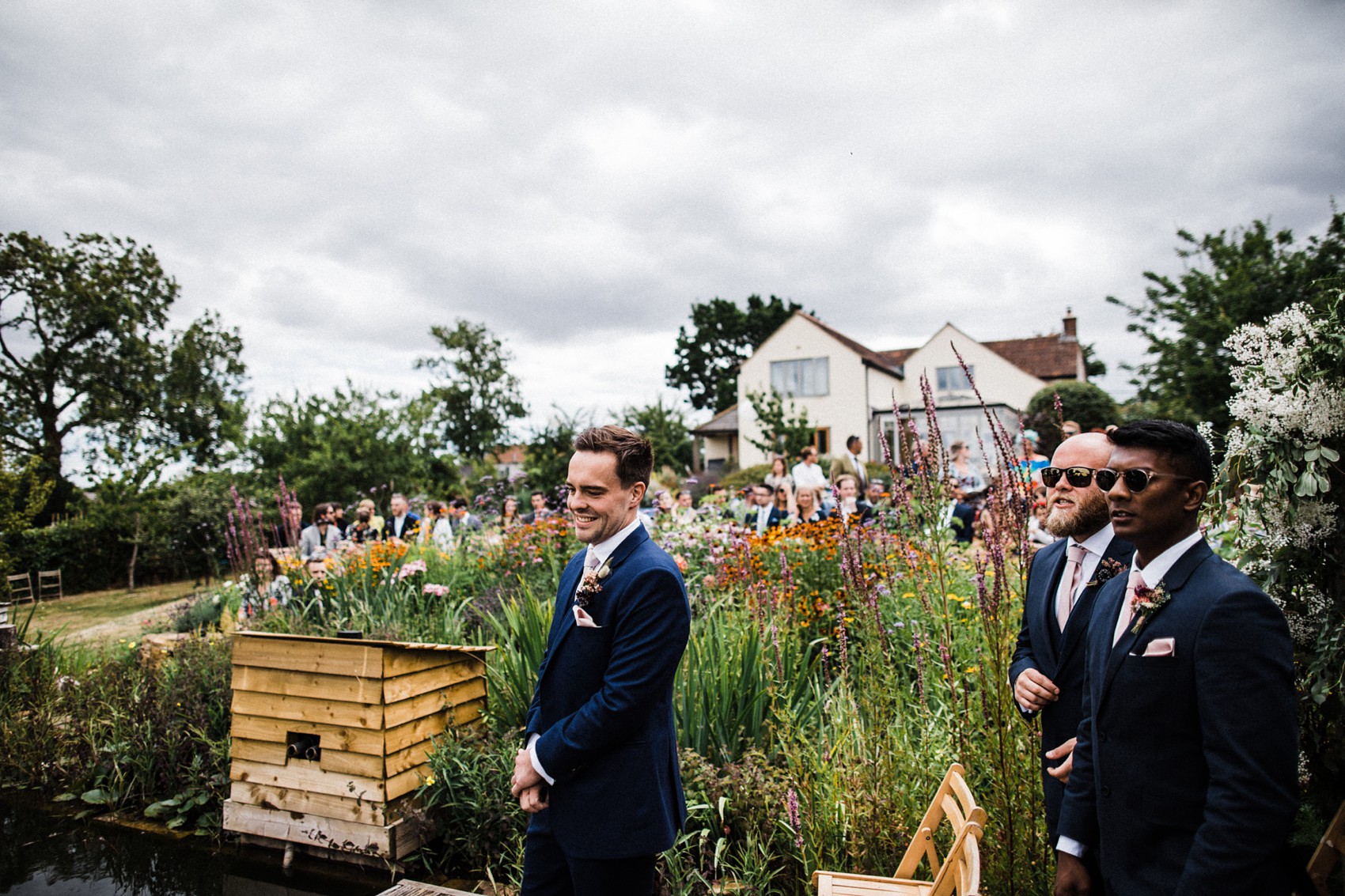 20 Floral Temperley dress garden wedding at home