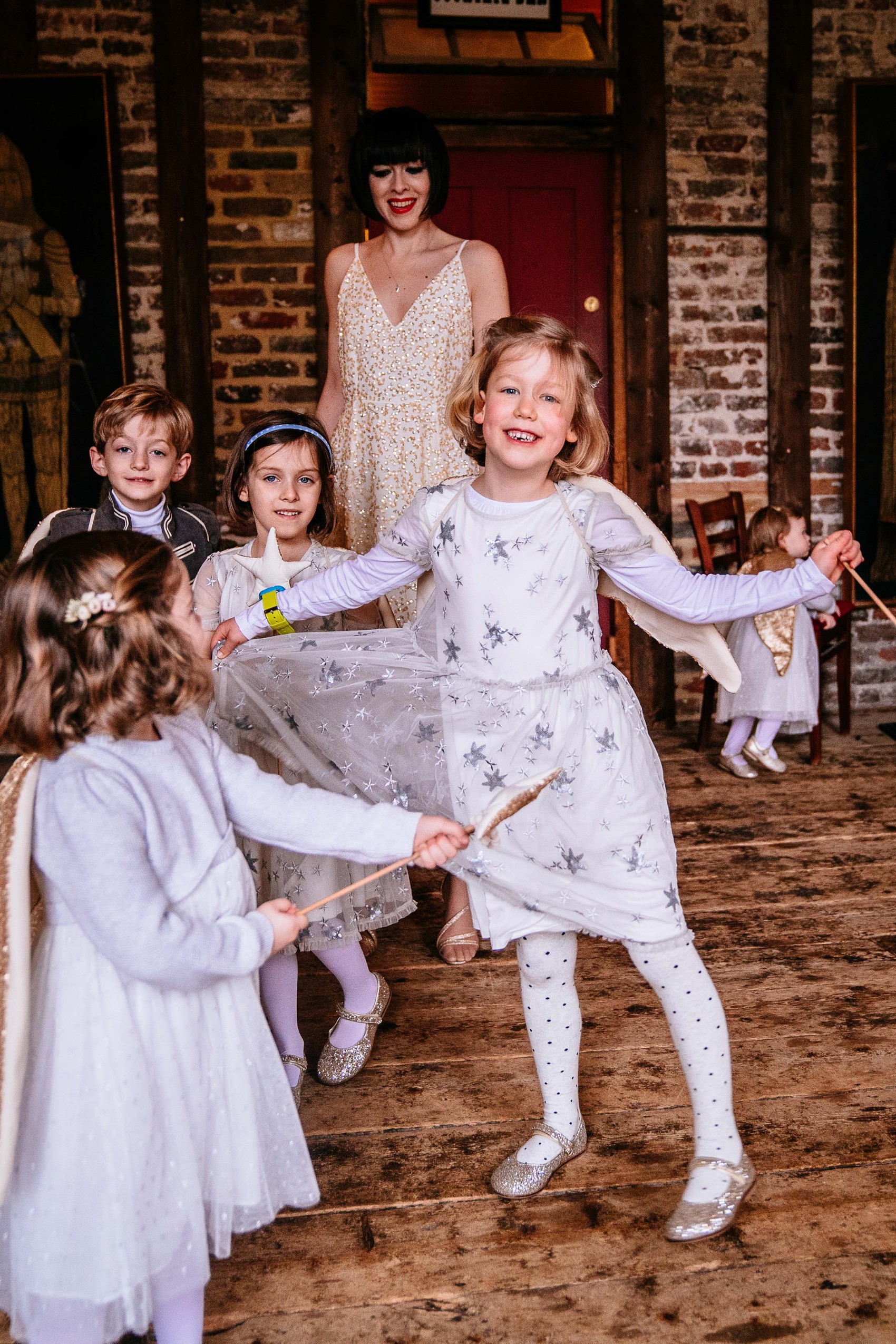  Wiltons Hall Wedding Bo Luca bride - A Bo & Luca Bride in a Floral Crown for a Beautiful, Blended Family Wedding at Wilton's Music Hall