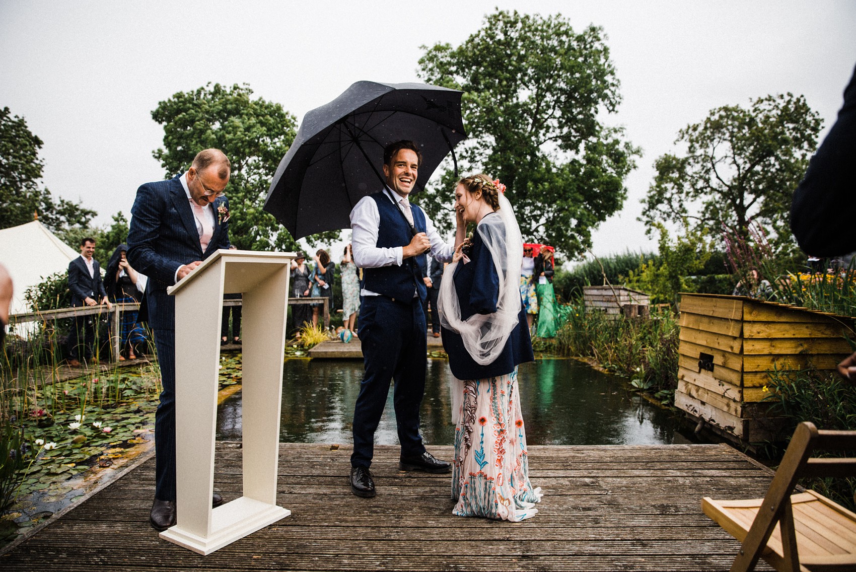 27 Floral Temperley dress garden wedding at home