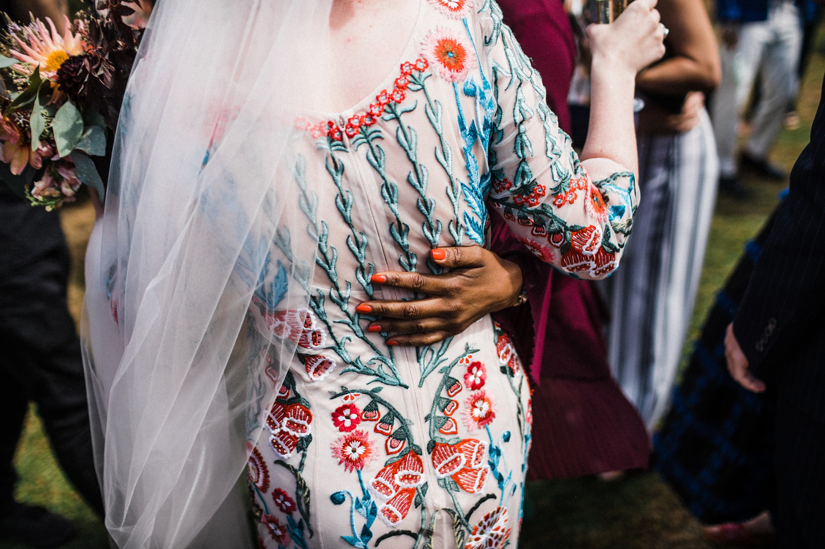 30 Floral Temperley dress garden wedding at home