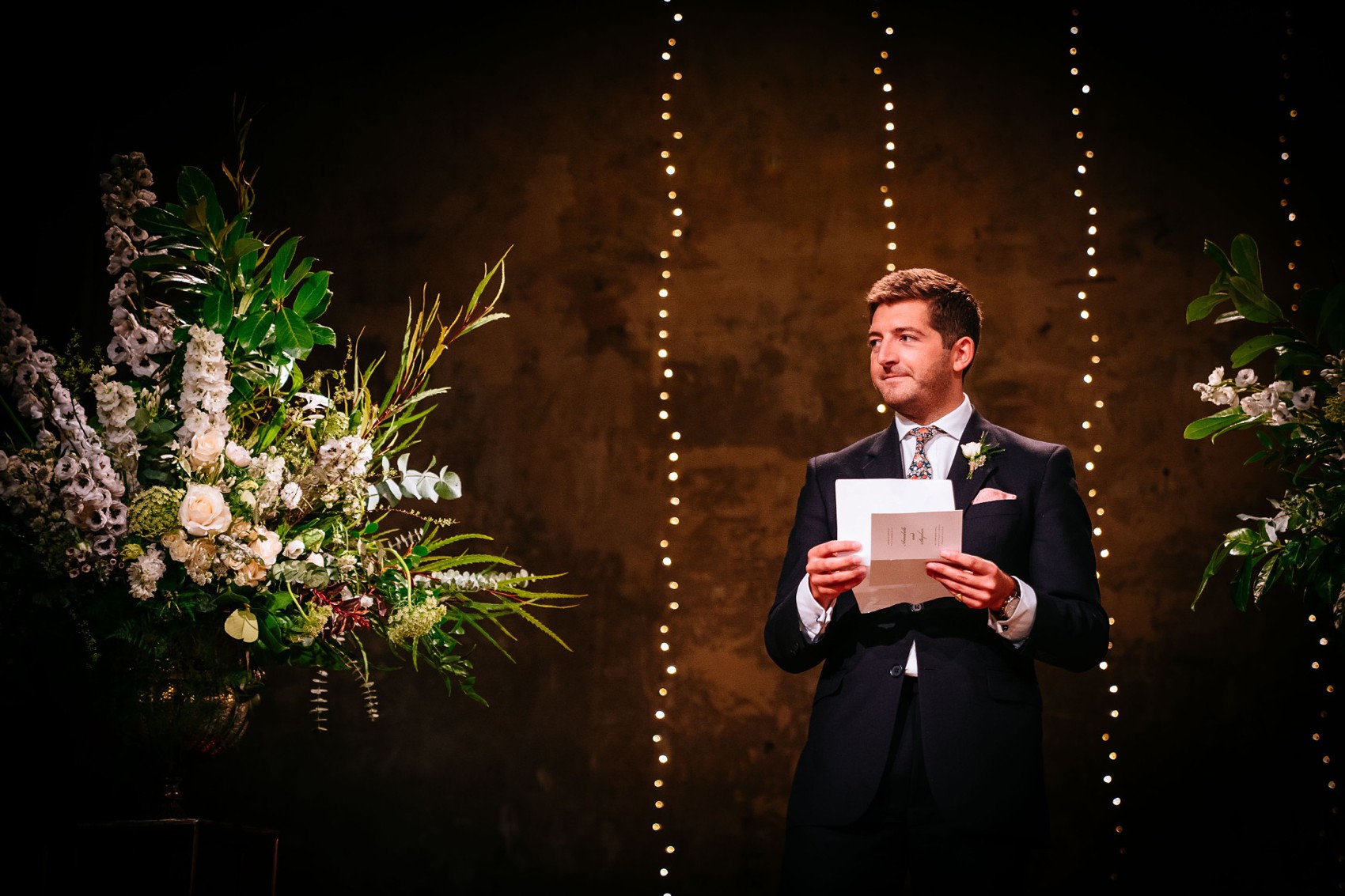  Wiltons Hall Wedding Bo Luca bride - A Bo & Luca Bride in a Floral Crown for a Beautiful, Blended Family Wedding at Wilton's Music Hall