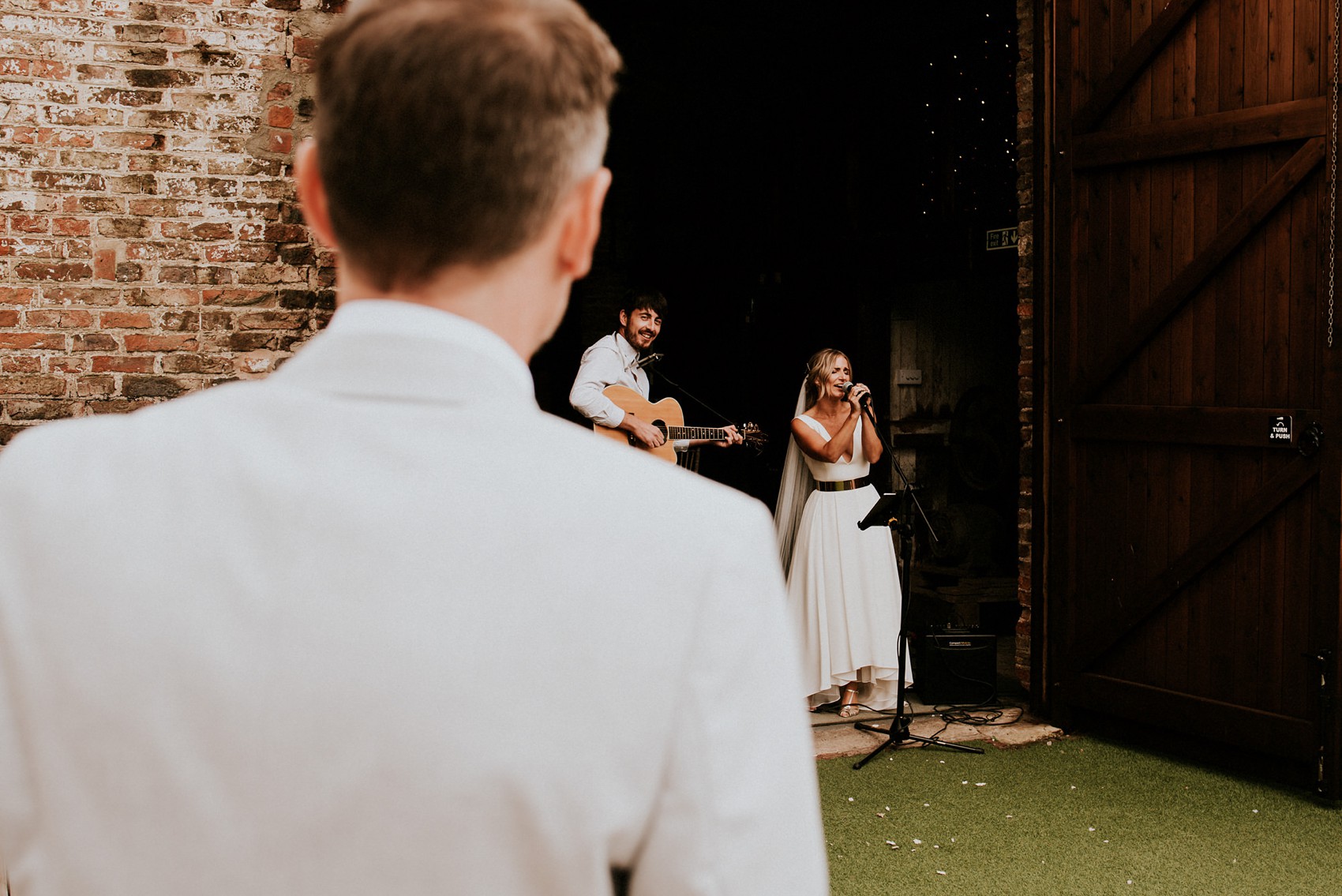 33 Alexandra Grecco dress fun rustic farm wedding