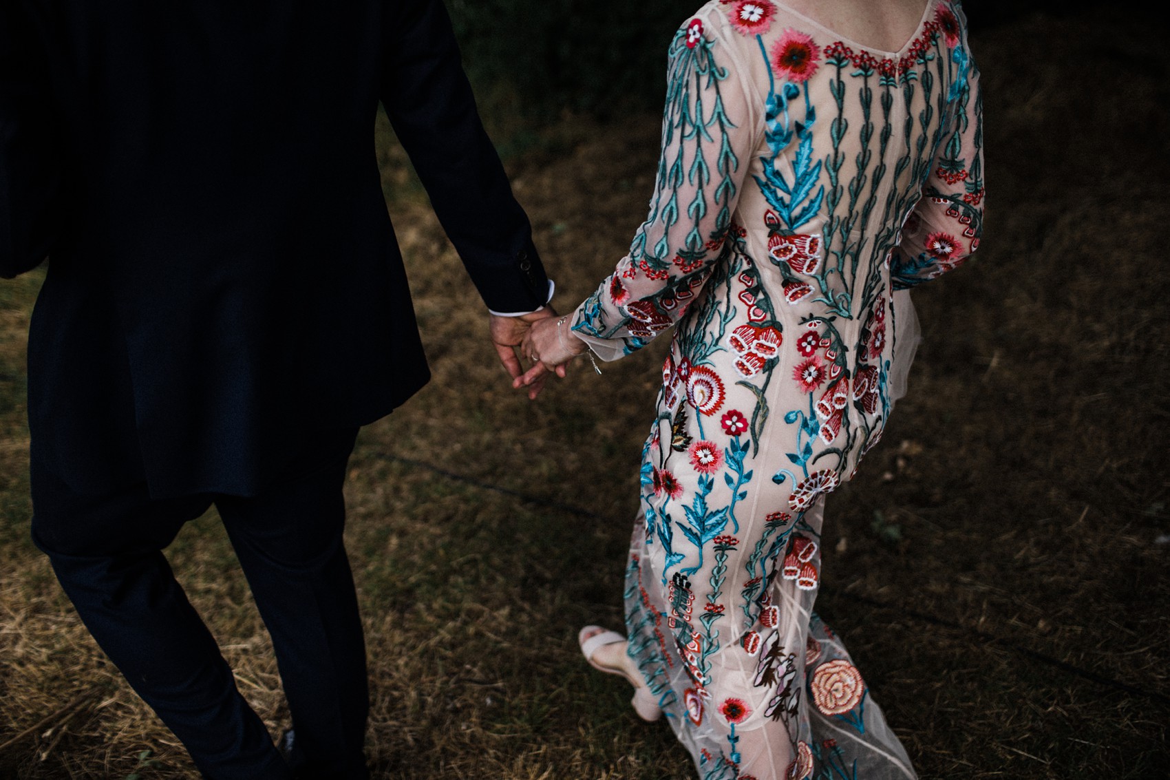 36 Floral Temperley dress garden wedding at home