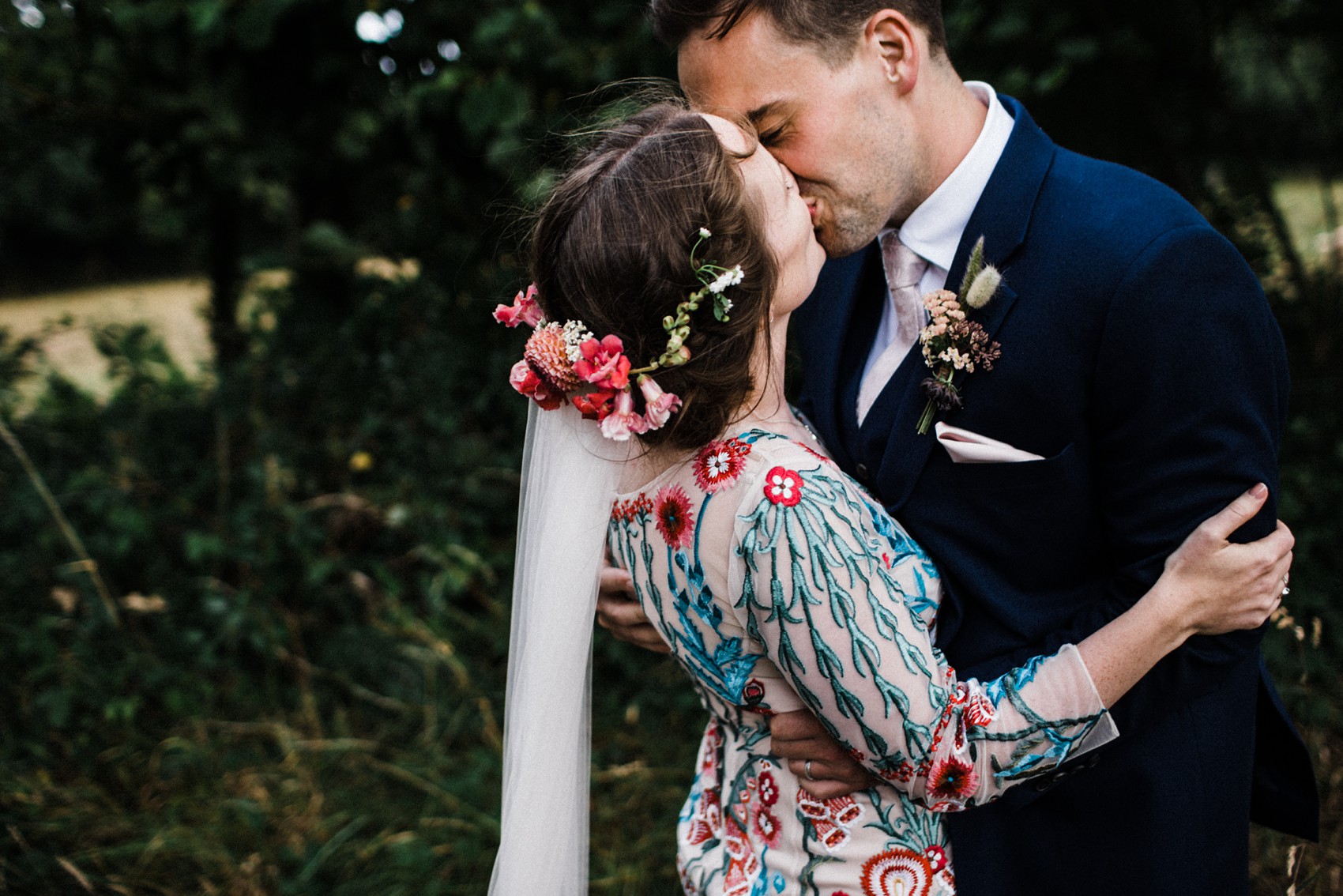 37 Floral Temperley dress garden wedding at home