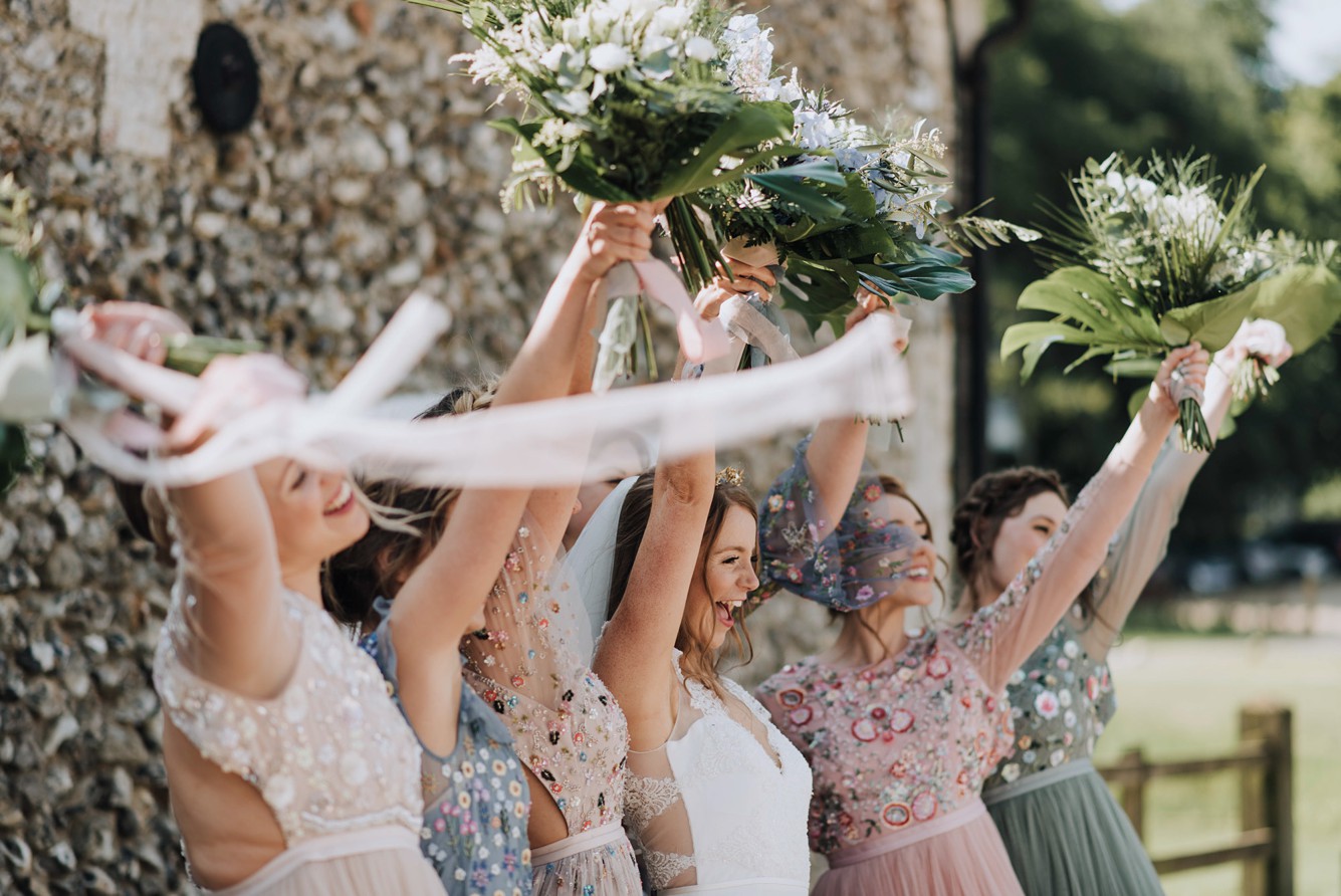 39 Stephanie Allin dress Boho Botanical Barn Wedding Norfolk - A Stephanie Allin Dress + Bridesmaids in Needle & Thread for a Botanical, Boho Barn Wedding in Norfolk 39 Stephanie Allin dress Boho Botanical Barn Wedding Norfolk