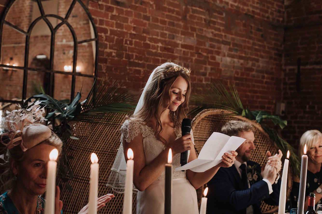 41 Stephanie Allin dress Boho Botanical Barn Wedding Norfolk - A Stephanie Allin Dress + Bridesmaids in Needle & Thread for a Botanical, Boho Barn Wedding in Norfolk 41 Stephanie Allin dress Boho Botanical Barn Wedding Norfolk