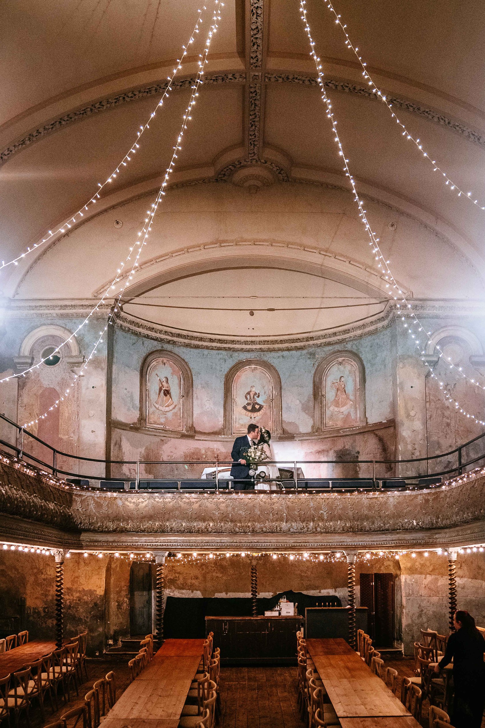  Wiltons Hall Wedding Bo Luca bride - A Bo & Luca Bride in a Floral Crown for a Beautiful, Blended Family Wedding at Wilton's Music Hall