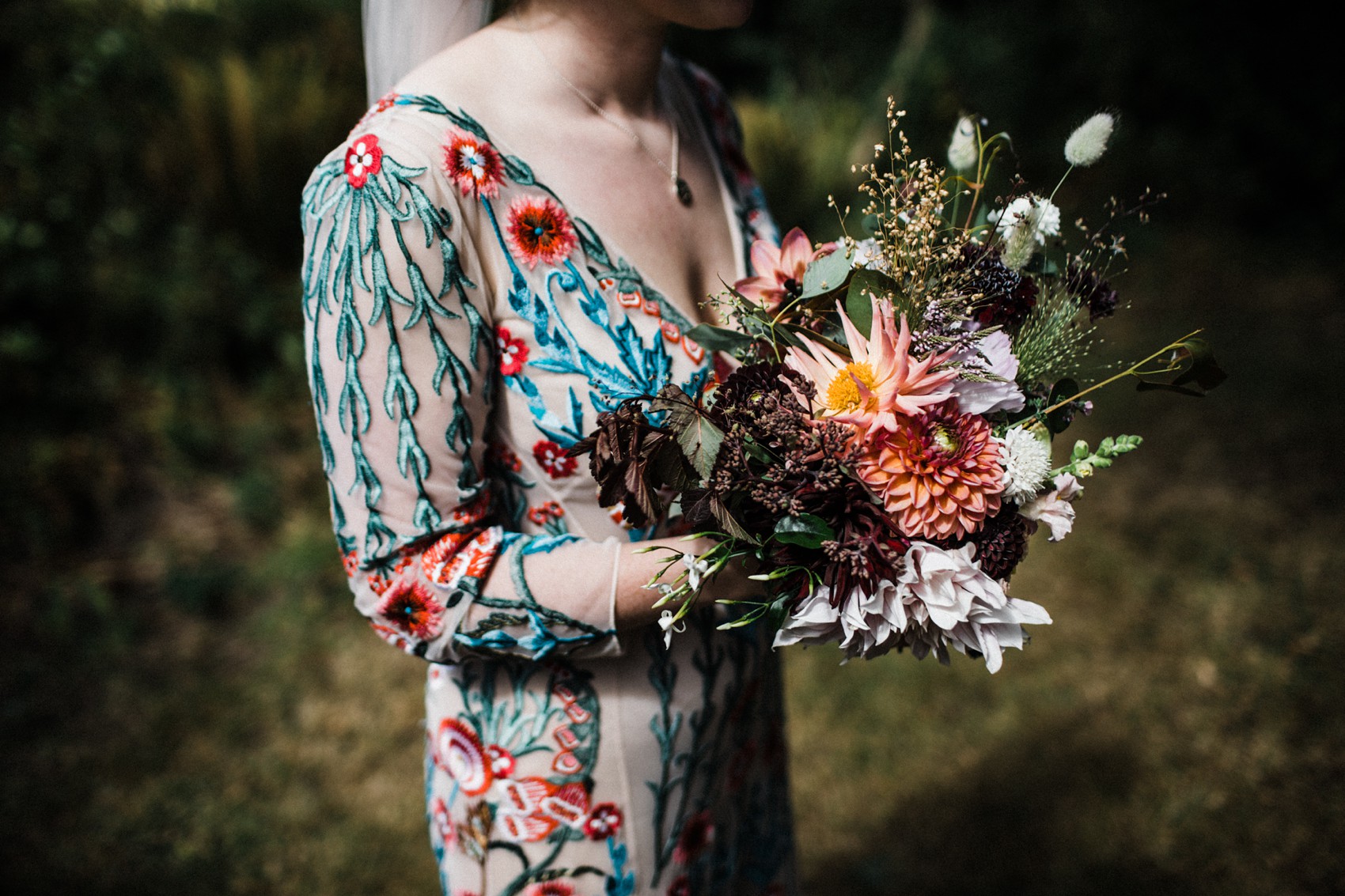 43 Floral Temperley dress garden wedding at home