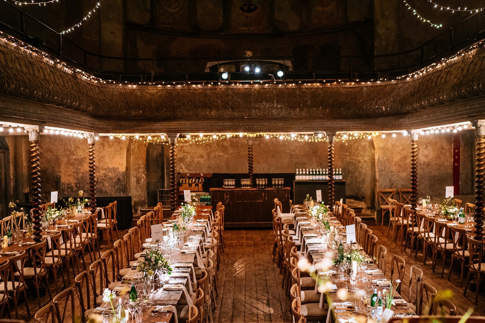  Wiltons Hall Wedding Bo Luca bride - A Bo & Luca Bride in a Floral Crown for a Beautiful, Blended Family Wedding at Wilton's Music Hall