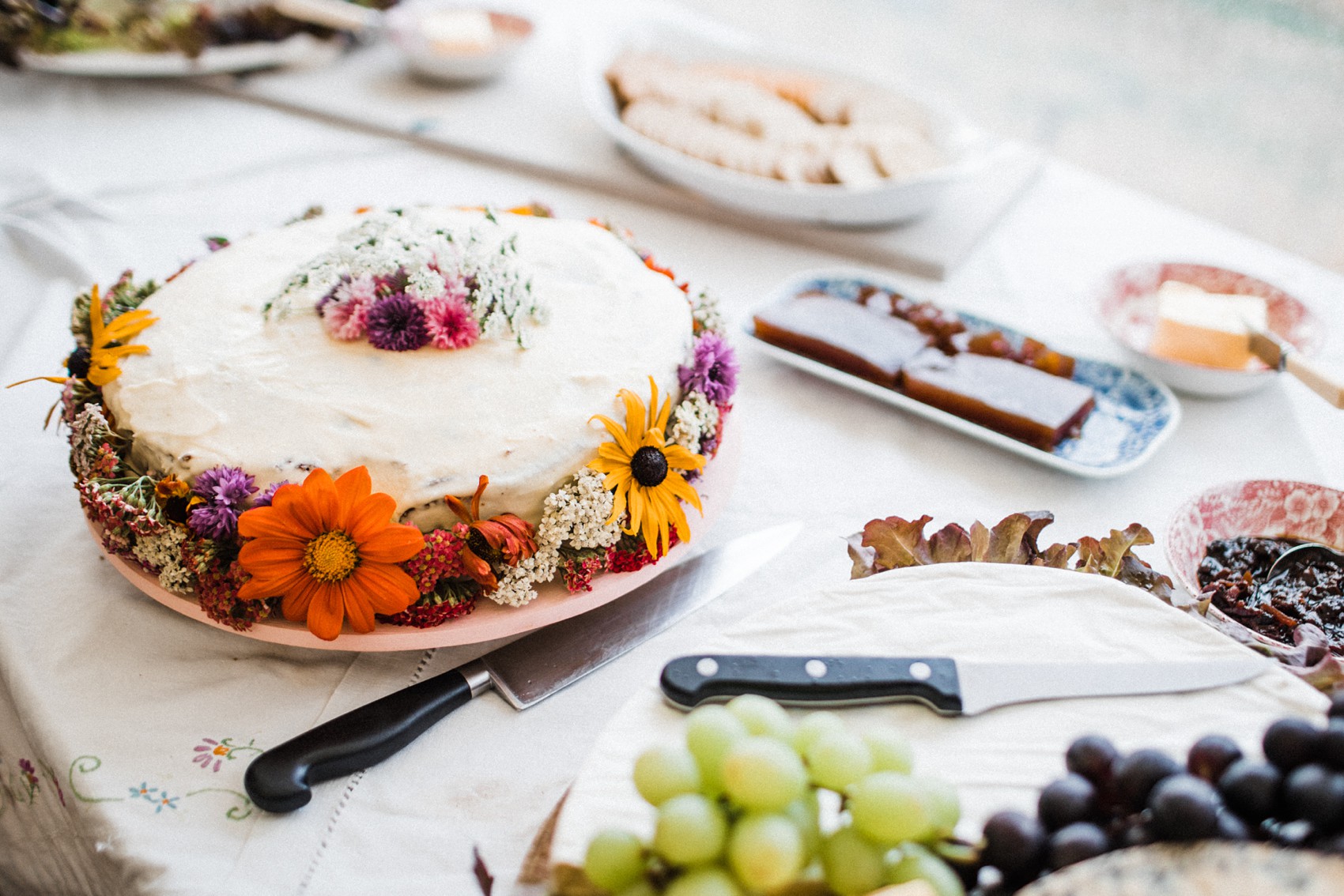 63 Floral Temperley dress garden wedding at home