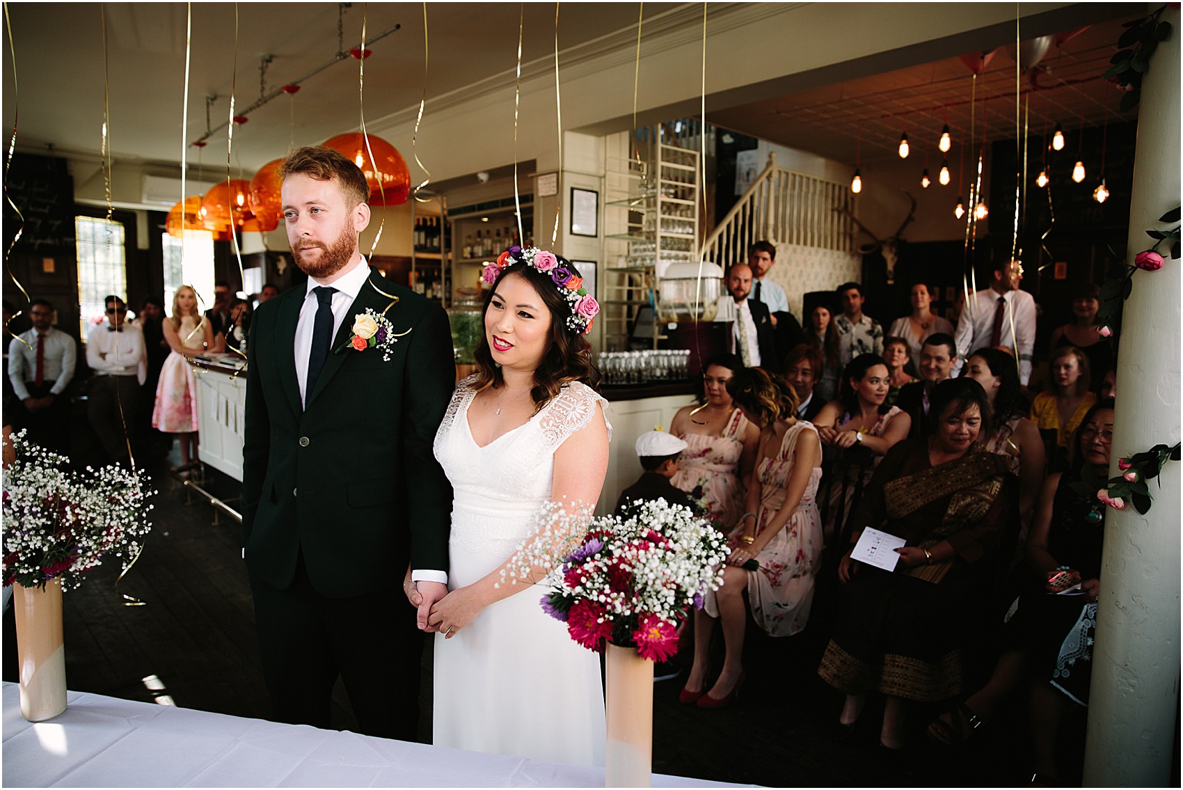 Colourful Multicultural London pub wedding 16 - A Tinder Couple & Their Colourful, Modern + Multicultural London Pub Wedding Colourful Multicultural London pub wedding 16