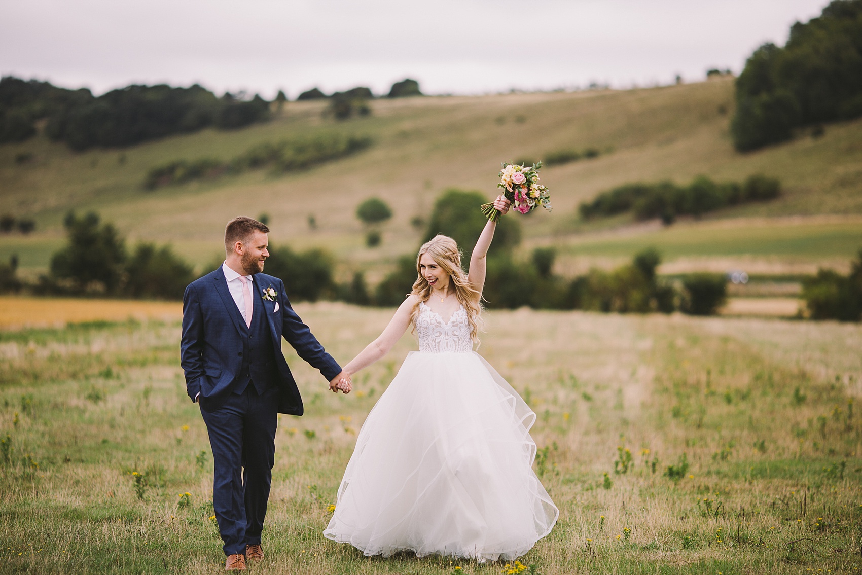 Hayley Paige tulle dress barn wedding 22