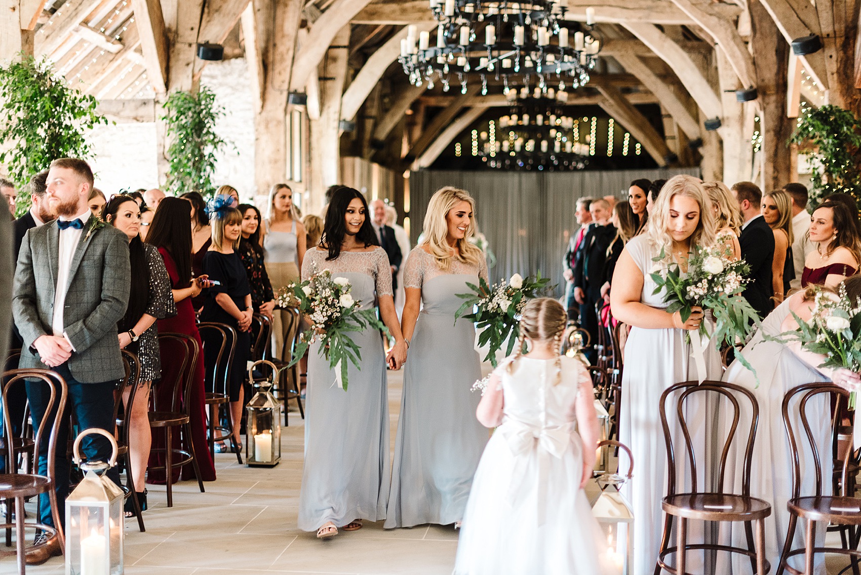 Justin Alexander bride winter barn wedding 13