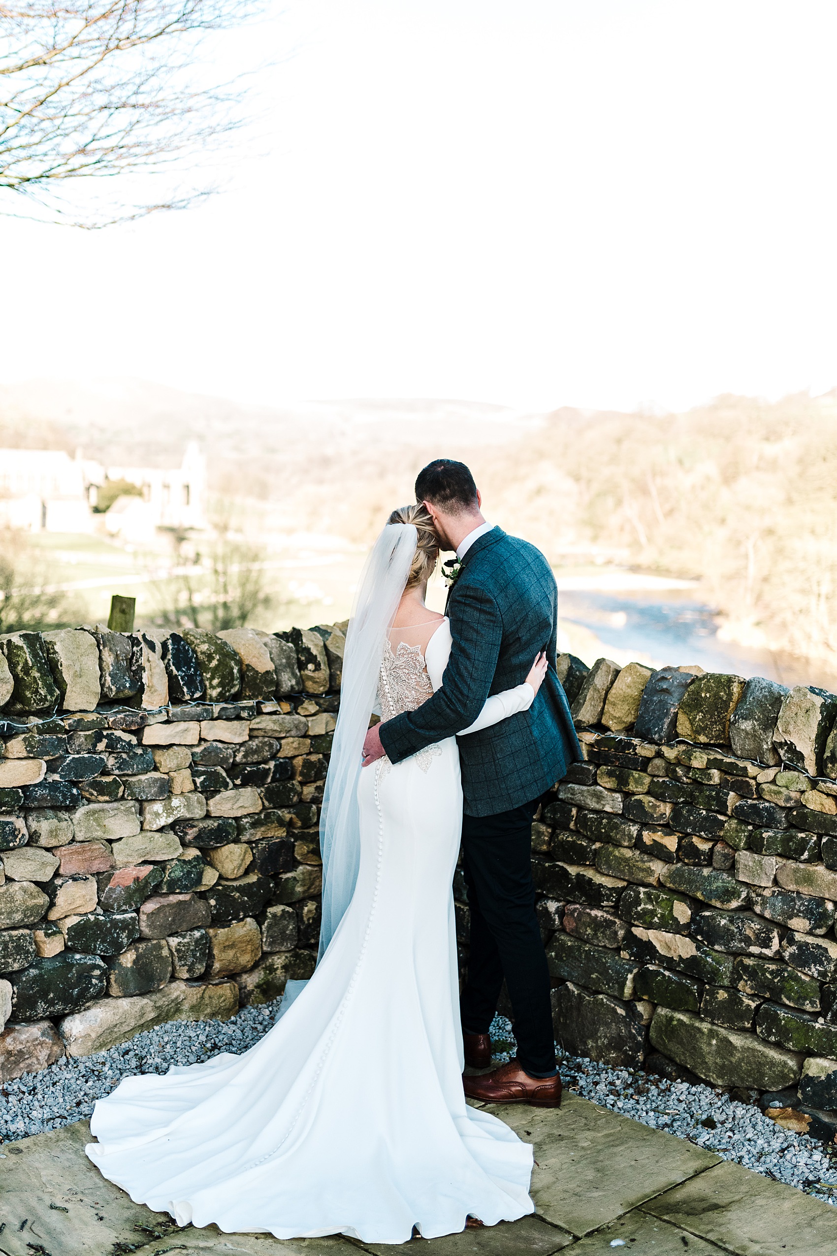 Justin Alexander bride winter barn wedding 28