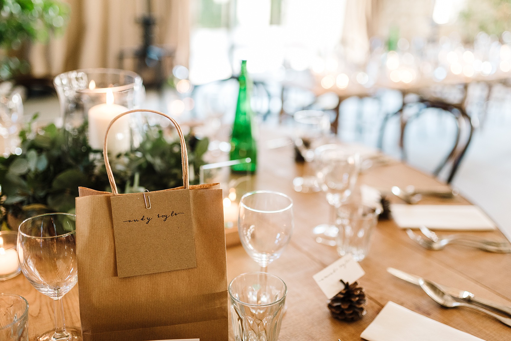 Justin Alexander bride winter barn wedding 32