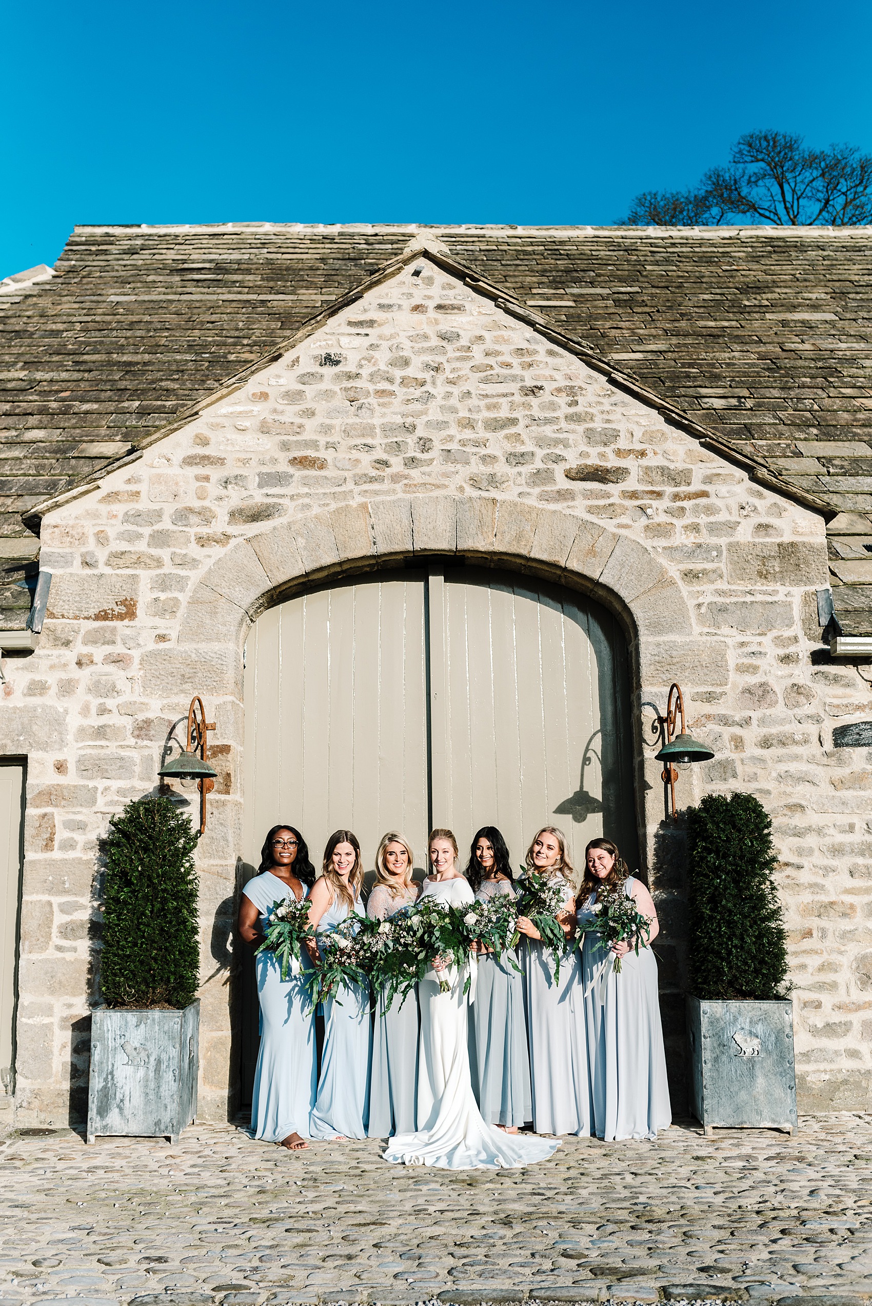 Justin Alexander bride winter barn wedding 35