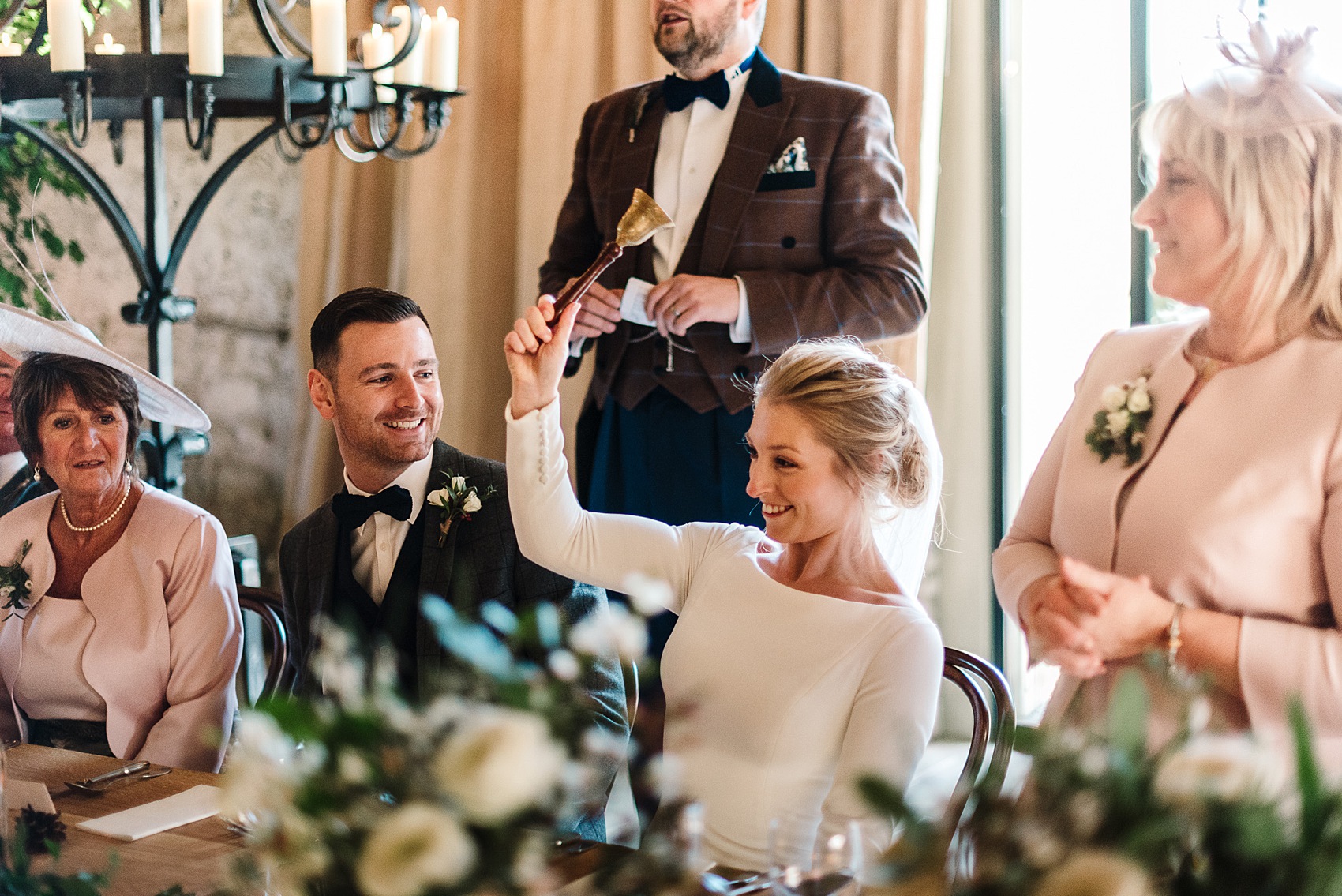 Justin Alexander bride winter barn wedding  - Justin Alexander Modern Bridal Elegance for a Lovely Winter Barn Wedding In Yorkshire