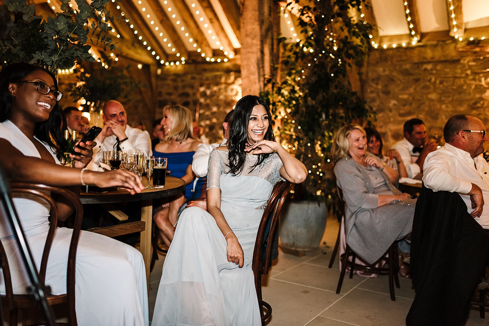 Justin Alexander bride winter barn wedding 41