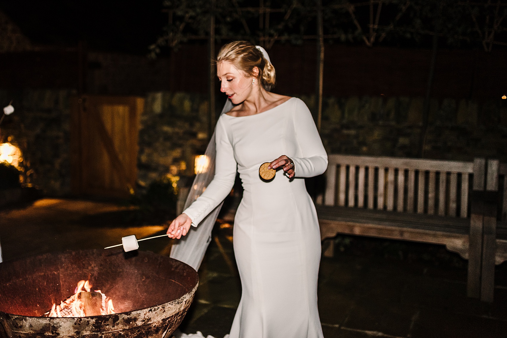 Justin Alexander bride winter barn wedding  - Justin Alexander Modern Bridal Elegance for a Lovely Winter Barn Wedding In Yorkshire