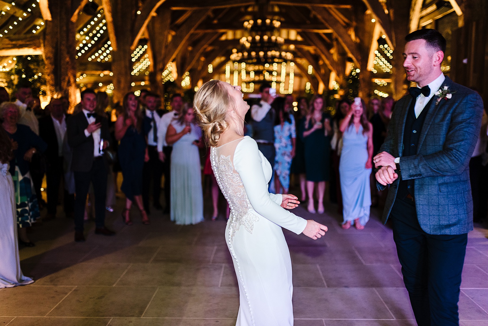 Justin Alexander bride winter barn wedding  - Justin Alexander Modern Bridal Elegance for a Lovely Winter Barn Wedding In Yorkshire