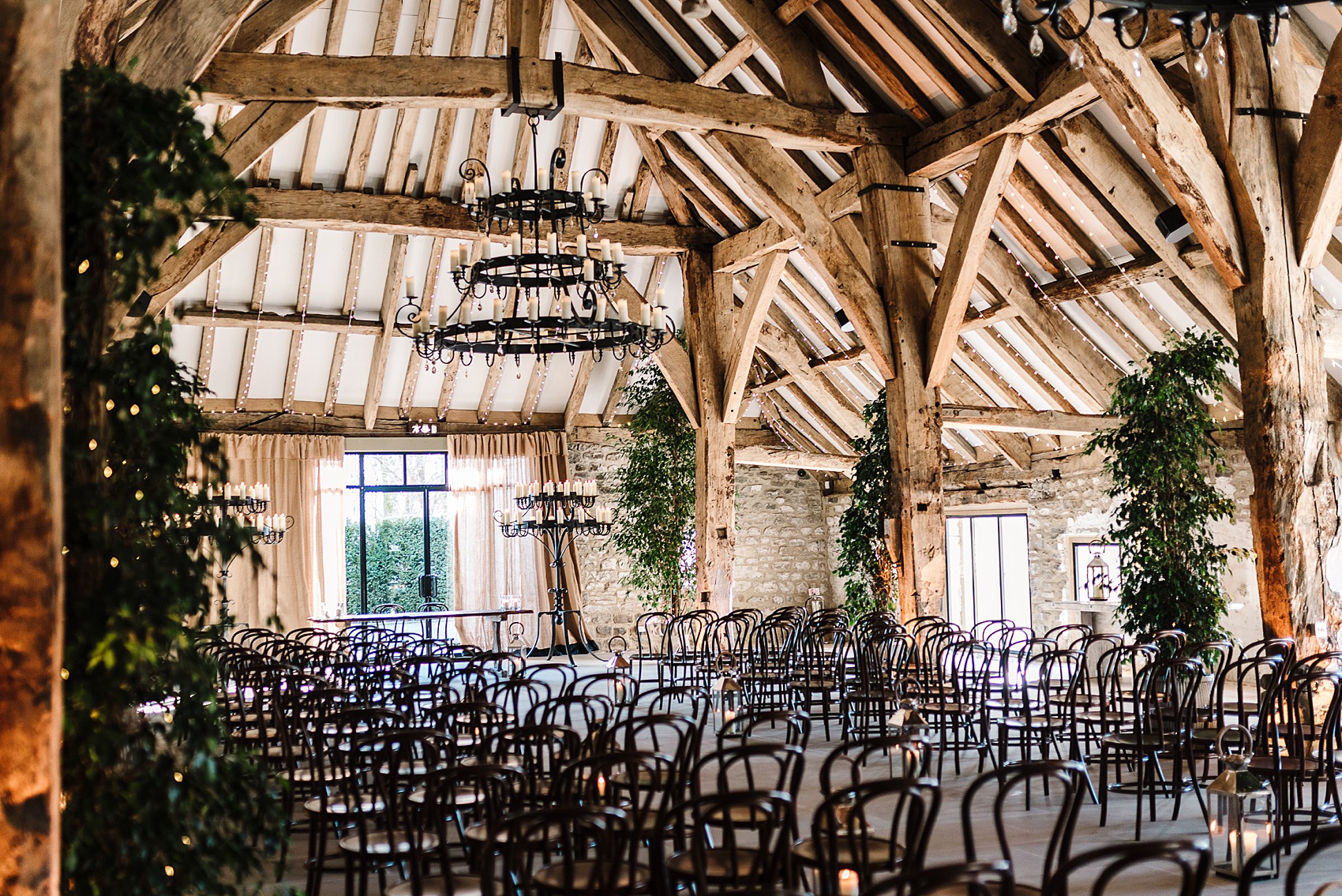 Justin Alexander bride winter barn wedding 7