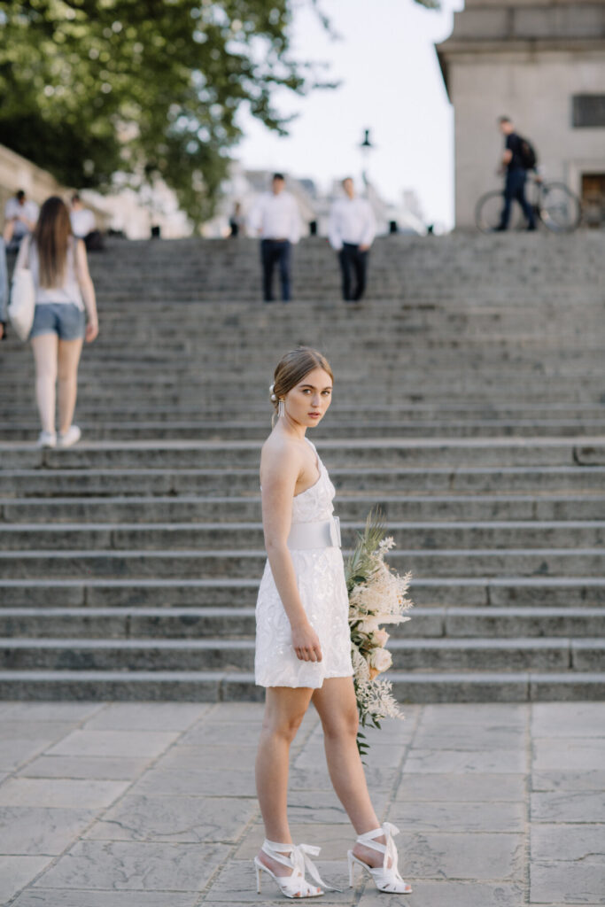 Evening reception wedding dress