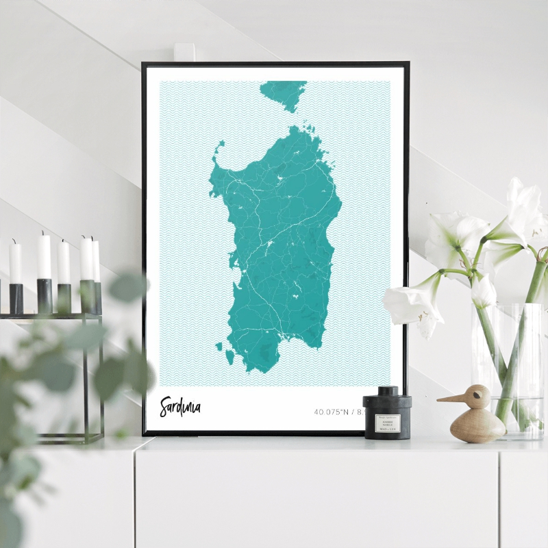 Mapiful wedding maps LAGOON summer design