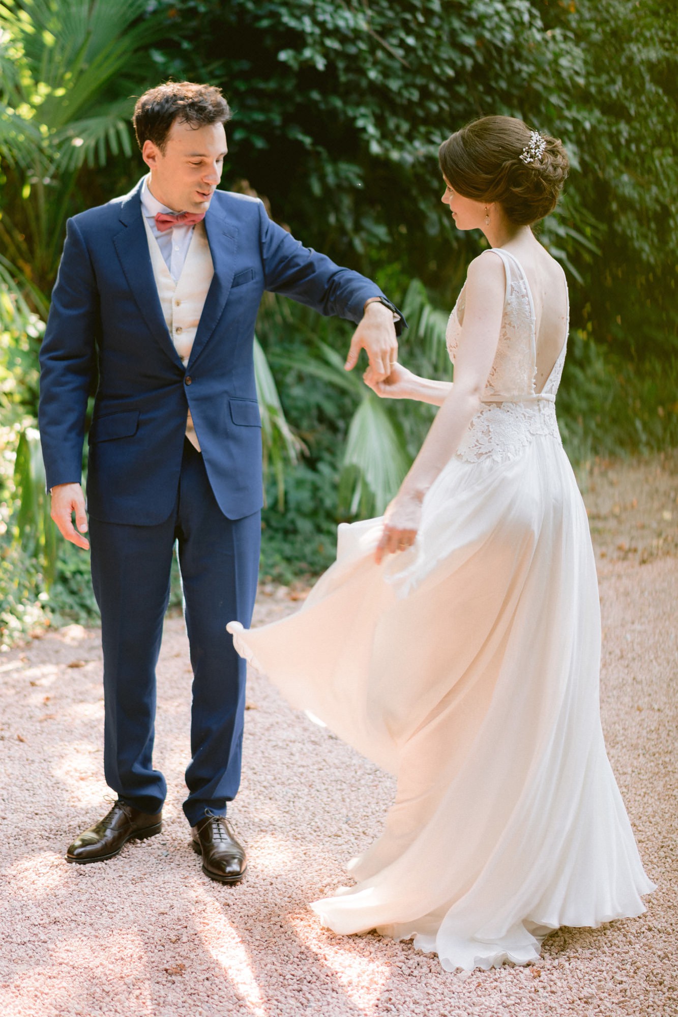 Margaux Tardits dress elegant Italian summer wedding  - A Romantic Margaux Tardits Dress + First Look for an Elegant Summer Destination Wedding in Italy