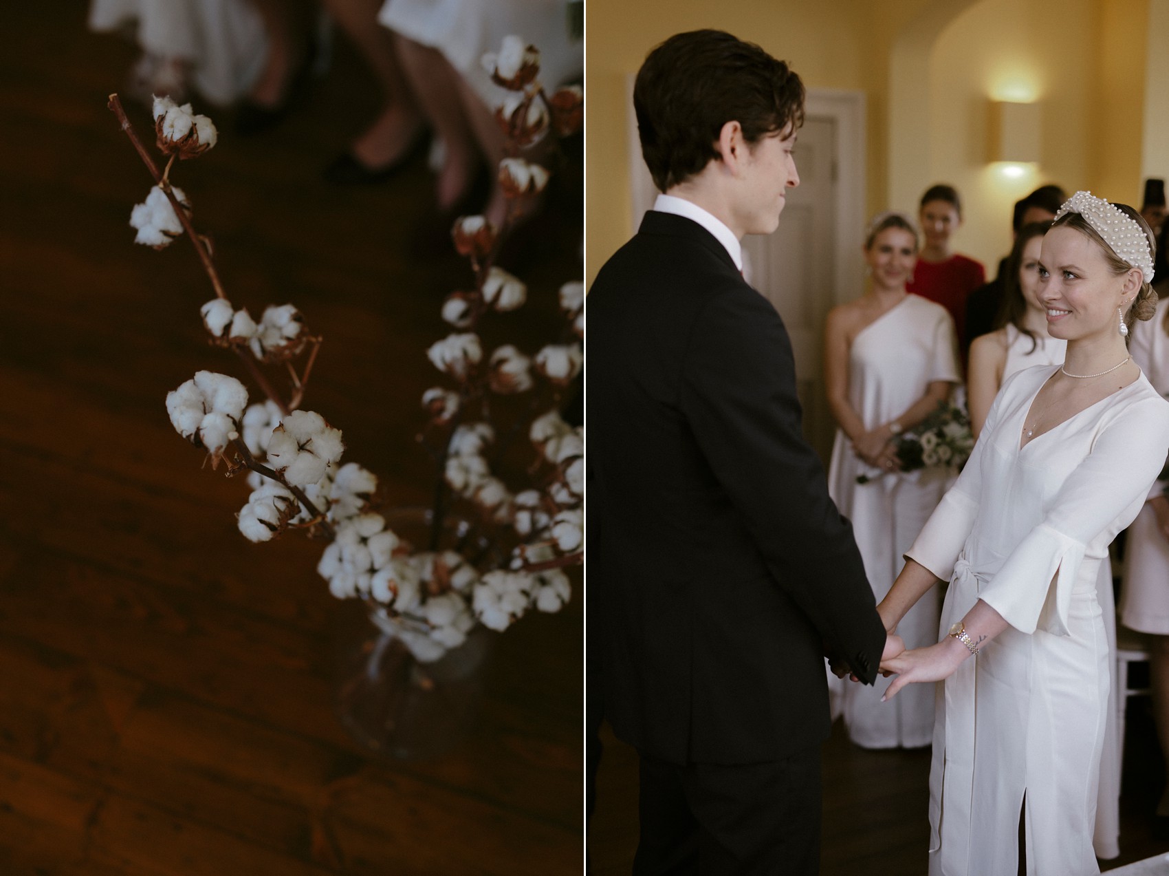 Modern bride Lele Sadhoughi pearl headband 34