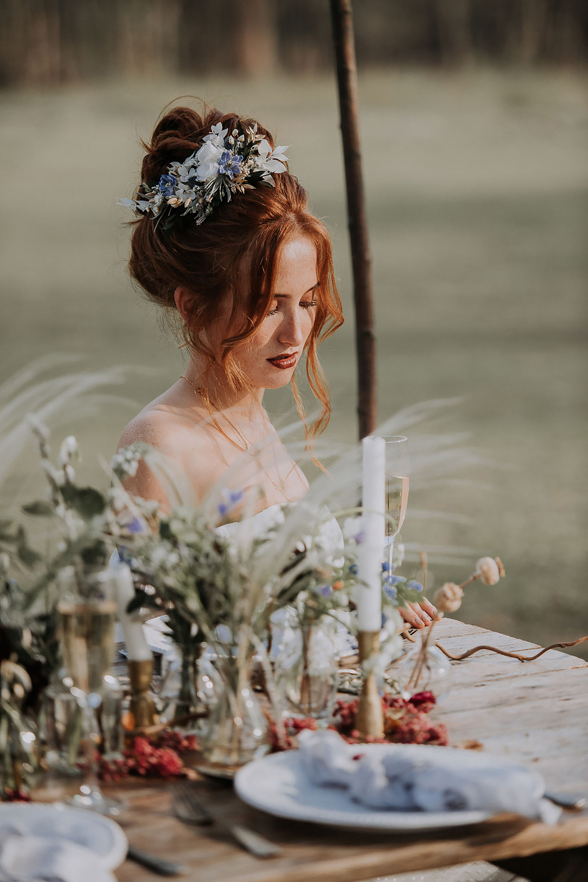 Natural wild undone bridal editorial 125