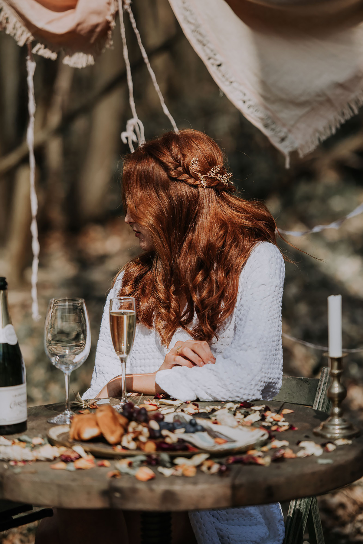 Natural wild undone bridal editorial 13
