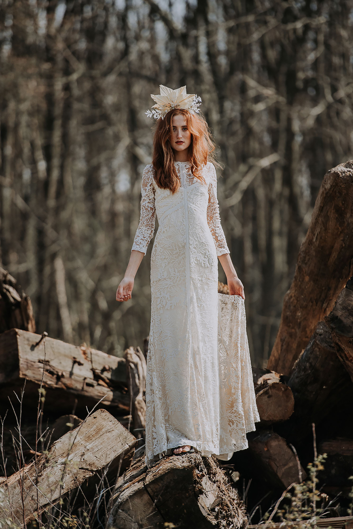 Natural wild undone bridal editorial 56