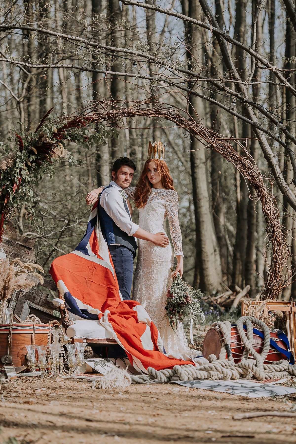 Natural wild undone bridal editorial 67