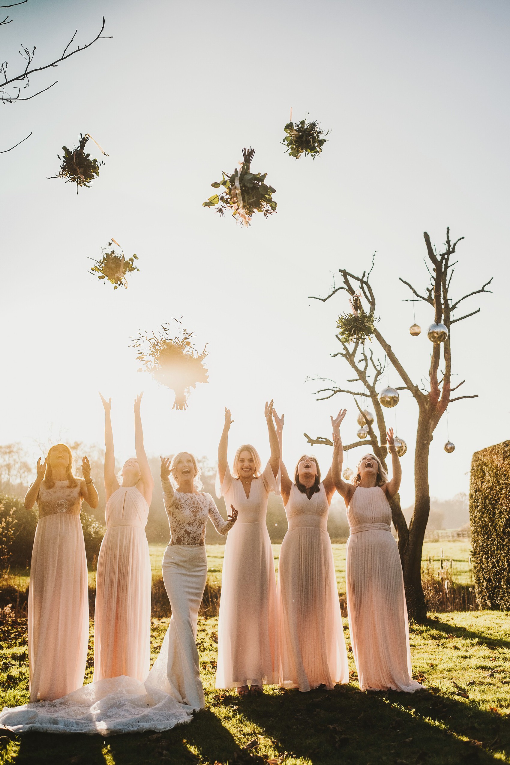 Pronovias bride Cheshire barn wedding  - An Atelier Pronovias Dress for a Relaxed + Romantic Pastel Barn Wedding at a Cheshire Country Estate