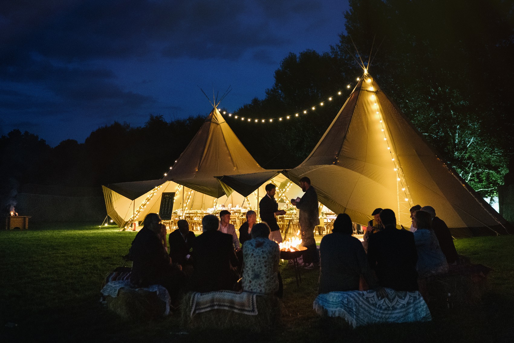 Rue de Seine tassel wedding dress Heaven Farm Uckfield Sussex  - A Fringed Rue de Seine Dress + Flower Crown for a Boho, Festival Inspired Tipi Wedding at Heaven Farm