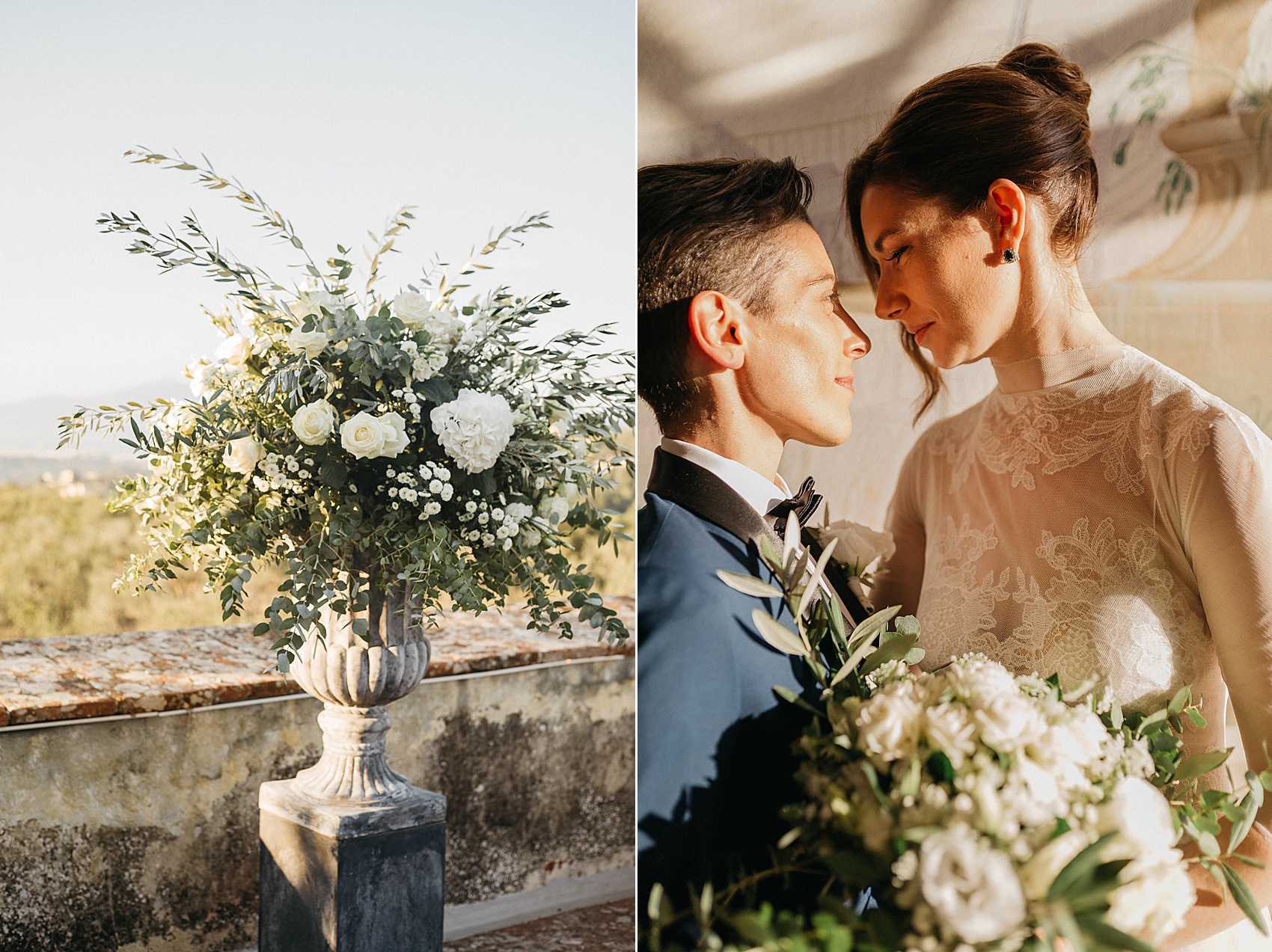 Vera Wang tuxedo wedding in Tuscany 21