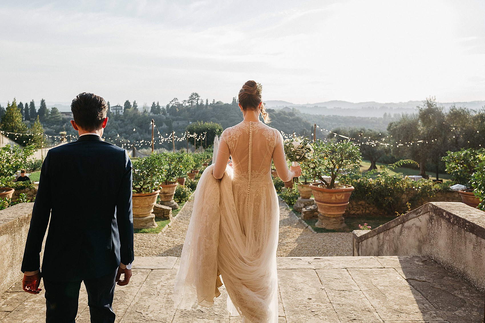Vera Wang tuxedo wedding in Tuscany 24