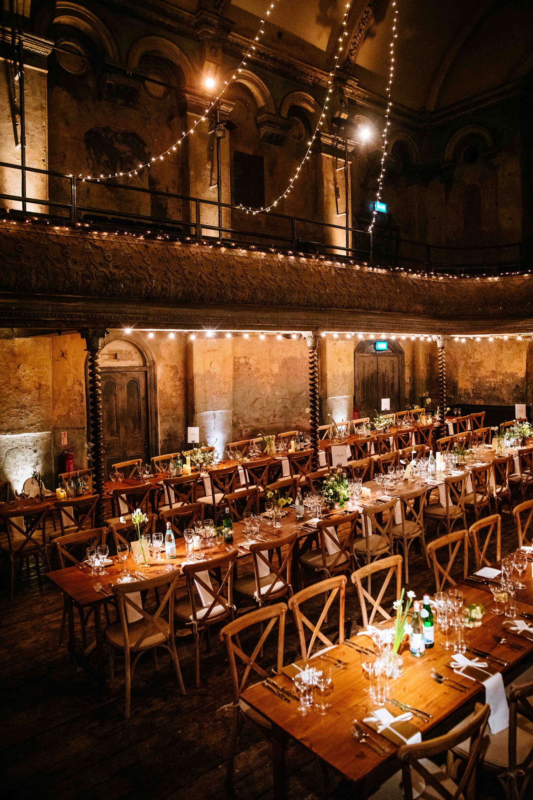 Wiltons Music Hall Wedding - A Bo & Luca Bride in a Floral Crown for a Beautiful, Blended Family Wedding at Wilton's Music Hall