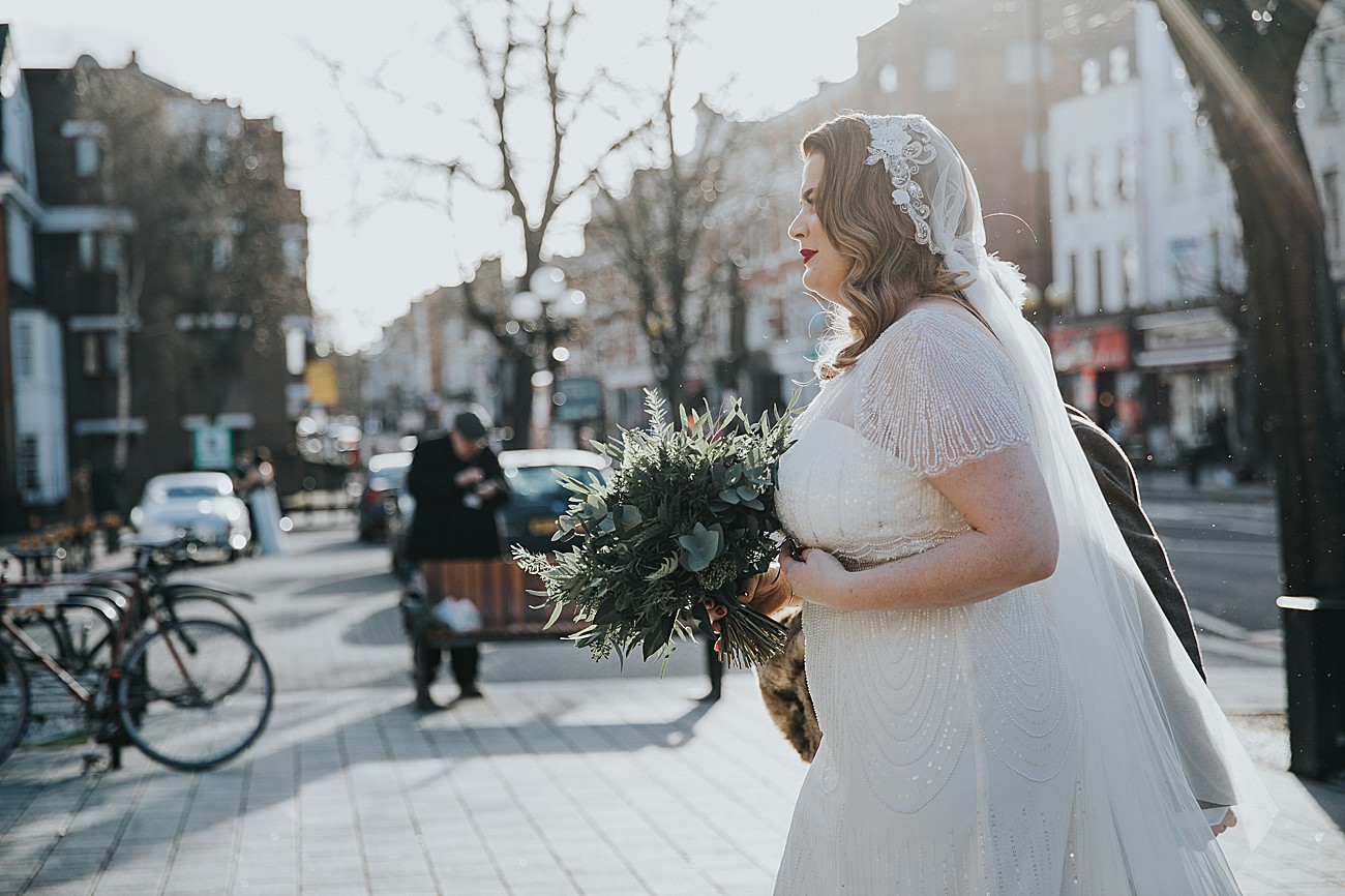 10 Jenny Packham bride vintage christmas wedding