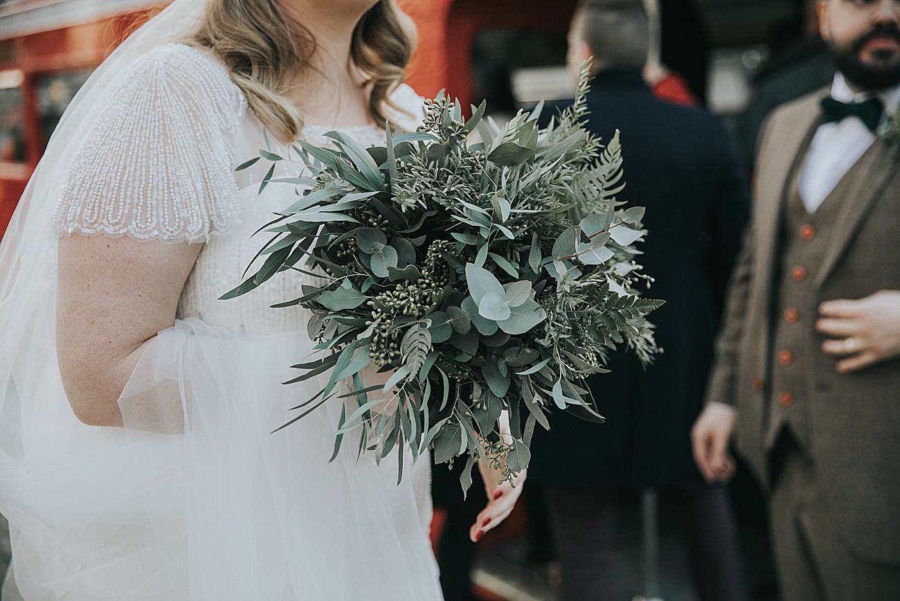 30 Jenny Packham bride vintage christmas wedding