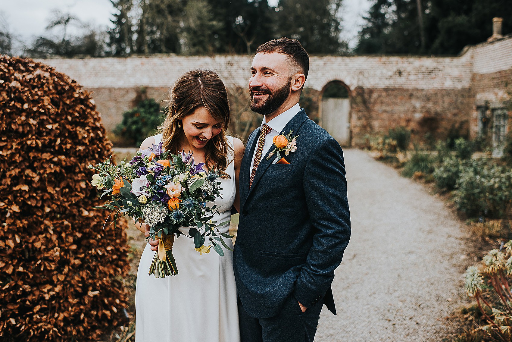 31 Charlie Brear bride walled garden wedding