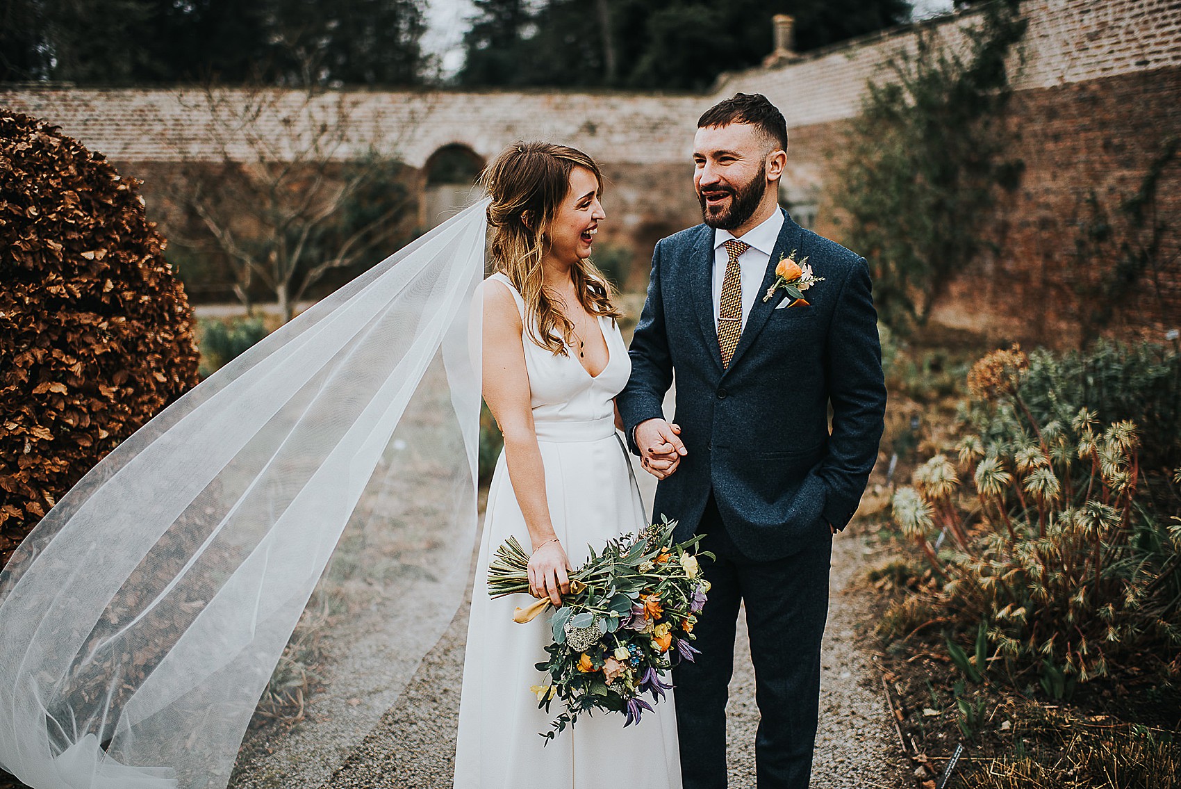 32 Charlie Brear bride walled garden wedding