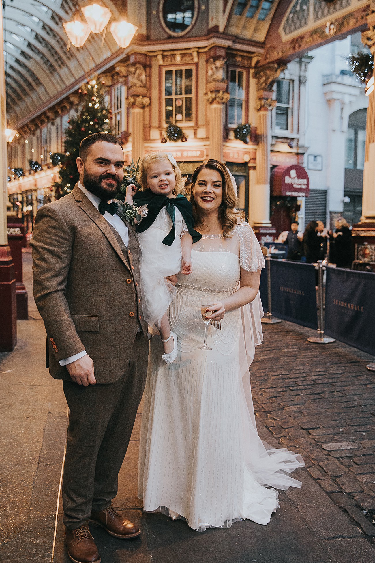 44 Jenny Packham bride vintage christmas wedding