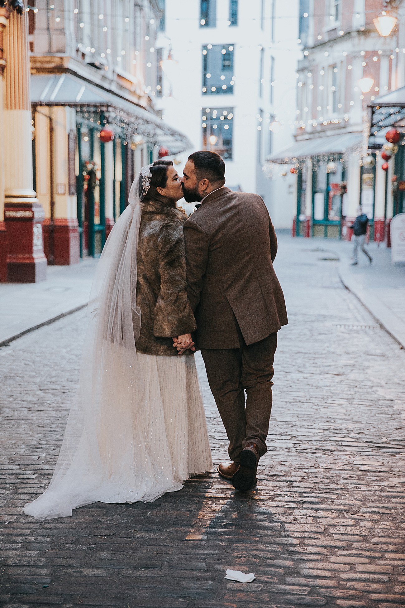 45 Jenny Packham bride vintage christmas wedding